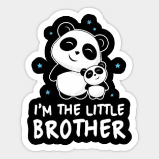 Im The Little Brother Gift Shirt Cute Panda Pandas Siblings Sticker